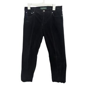 Y2K Lauren Jeans Co Black Velvet Classic Straight Pants Size 8 DESC Dark Fairy